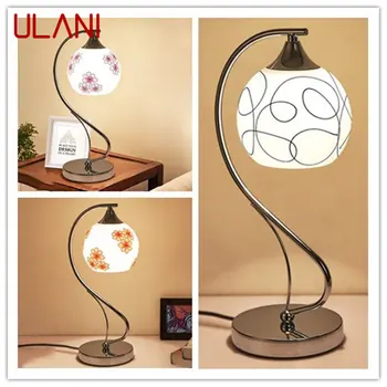 Современная настольная лампа ULANI, Простой дизайн, Светодиодный стеклянный настольный светильник, Модный Романтический декор для дома, гостиной, спальни