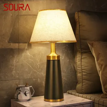 Современная настольная лампа SOURA с сенсорным затемнением, креативный простой настольный светильник в скандинавском стиле для дома, гостиной, спальни, кабинета