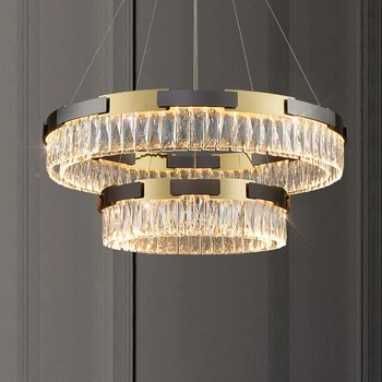 Современная светодиодная люстра для гостиной Роскошный Домашний декор Хрустальный светильник Столовая Спальня Cristal Lamp