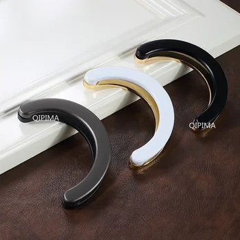 Современные Простые дверные ручки шкафа для мебельной фурнитуры Легкие Роскошные ручки для шкафов и тяги для ручек ящиков в ванной