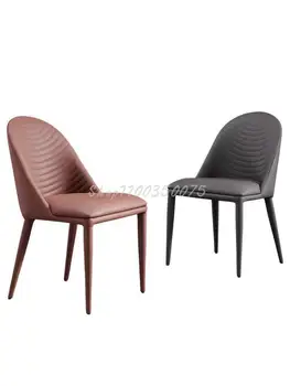 Современный Минималистичный Домашний обеденный стул с мягкой спинкой и сумкой, легкий Роскошный Сетчатый Красный стул для макияжа, Обеденный стол и стул из кованого железа