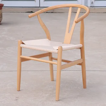 Современный минималистичный Y-образный стул из массива дерева, обеденный стул из массива дерева, цвет бревна, Бытовая Расслабляющая мебель Sillas Para Comedor