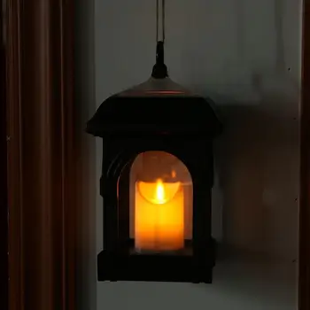 Солнечная светодиодная лампа в форме фонаря в форме свечи IP44, водонепроницаемая уличная домашняя подвесная лампа