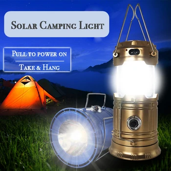 Солнечный фонарь для кемпинга на открытом воздухе, многофункциональный фонарь для палатки, USB-зарядка, светодиодный аварийный фонарик, Cob, портативный фонарь для верховой езды