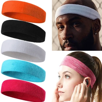 Спортивная повязка на голову, Женская Мужская Спортивная Повязка, Защитная эластичная лента для тенниса, для Йоги, для бега, Повязка для волос, Баскетбольная Повязка для фитнеса, Унисекс