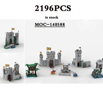 Средневековый замок World 10305 MOC-140588, посвященный 90-летию Средневекового замка, 2196 шт., игрушка-конструктор, подарок на день рождения