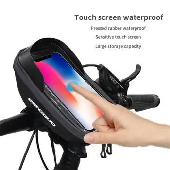 Сумка для горного велосипеда, передняя сумка для перекладины, непромокаемый 6,8-дюймовый чехол для мобильного телефона, сумка для верхней трубки велосипеда, аксессуары для велоспорта