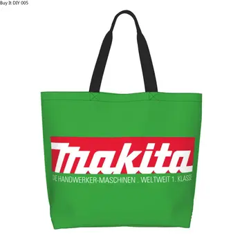 Сумки для покупок Makitas из бакалейных товаров, холщовая сумка для покупок с забавной печатью, большая вместительная моющаяся сумка