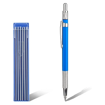Твердый плотницкий карандаш, с 12 шт. заправками для карандашей, механические карандаши для резки стали, автоматический набор карандашей 2 мм