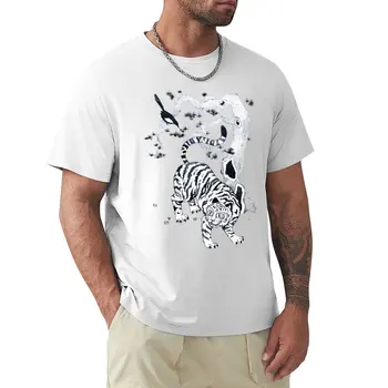 тигр и сорока; ??????? (корейская народная живопись, джаходо) Футболка, футболки для мальчиков, футболка с графикой, мужские футболки