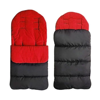 Толстый мягкий теплый ветрозащитный детский спальный мешок, подходящий для большинства детских колясок, чехол для ног, одеяло, удобная подушка для сидения в коляске