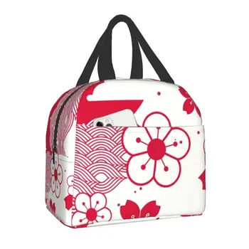 Традиционный японский ланч-бокс Sakura Cherry Blossom для женщин, Герметичный термоохладитель, сумка для ланча с пищевой изоляцией, Офисная работа