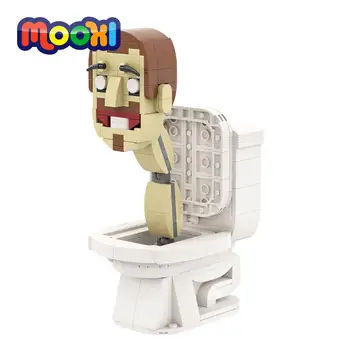 Туалетная игра MOOXI Skibidi Toilet Man Legion Фигурка персонажа, игрушка-блок для детей, Строительный кирпич, Сборные детали, подарок MOC1312