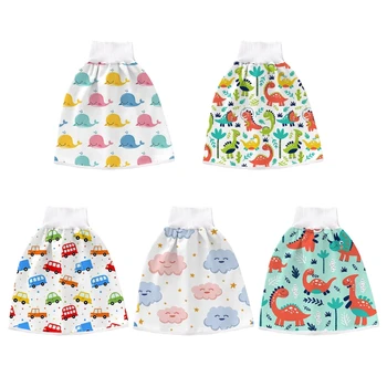 Удобная юбка-подгузник для младенцев в 1, водонепроницаемые впитывающие моющиеся шорты, брюки
