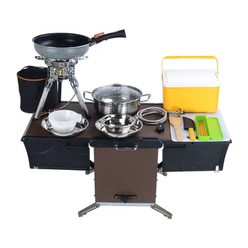 Уличная портативная мобильная кухня Bulin C450, складной стол, многофункциональная плита, оборудование для приготовления пищи на открытом воздухе, оборудование для кемпинга, автомобильное оборудование