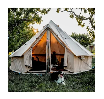 Уличные палатки 4 сезона, роскошные палатки для кемпинга, водонепроницаемая и гламурная юрта из дышащего материала.