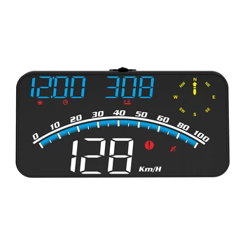 Универсальный HUD GPS Спидометр, дисплей на лобовом стекле, подсветка высокой четкости, сигнализация о превышении скорости, дисплей на лобовом стекле
