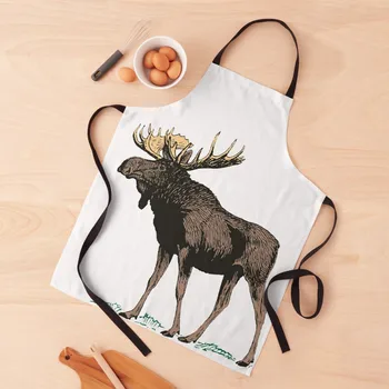 Фартук Moose, Вещи для кухни, аксессуары для дома, настраиваемый фартук для женщины