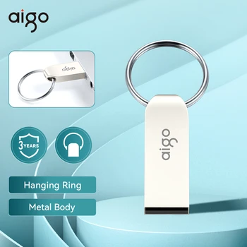 Флеш-накопитель AIGO USB 2.0 16 ГБ 32 ГБ 64 ГБ Портативная карта памяти 8 ГБ Металлическая флешка U268 для ПК
