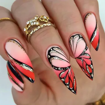 Французские румяна в виде бабочки для ногтей