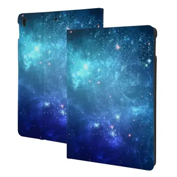 Чехол Blue Stars для iPad 2022 10,5-10,2 дюймов с держателем для карандашей, Искусственная кожа, Тонкий, Ударопрочный, Автоматический режим сна/пробуждения