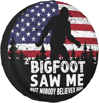Чехол для запасного колеса Bigfoot Saw Me, покрышки с американским флагом, защита от атмосферных воздействий, подходит для кемпера, прицепа, RV, внедорожника, грузовика