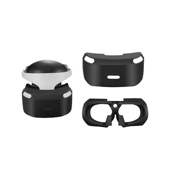 чехол для контроллера PS4 VR из мягкого силикона для гарнитуры Sony PlayStation VR, защита очков из противоскользящей резины, черная кожа