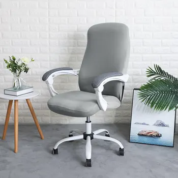 Чехол для офисного стула, эластичный чехол для рабочего стула, серый, черный, темно-синий, чехол для кресла, 1 ШТ., S /M /L