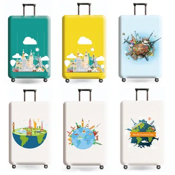 Эластичный чехол для багажа, защита Чемодана, чехол для пыли для багажа, подходит для чемодана с диагональю от 18 до 32 дюймов, органайзер для путешествий